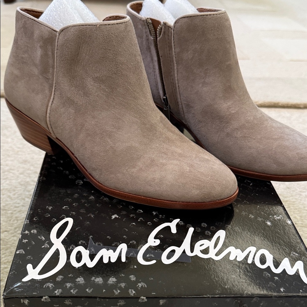 Sam Edelman Light Brown Suede Ankle Boots